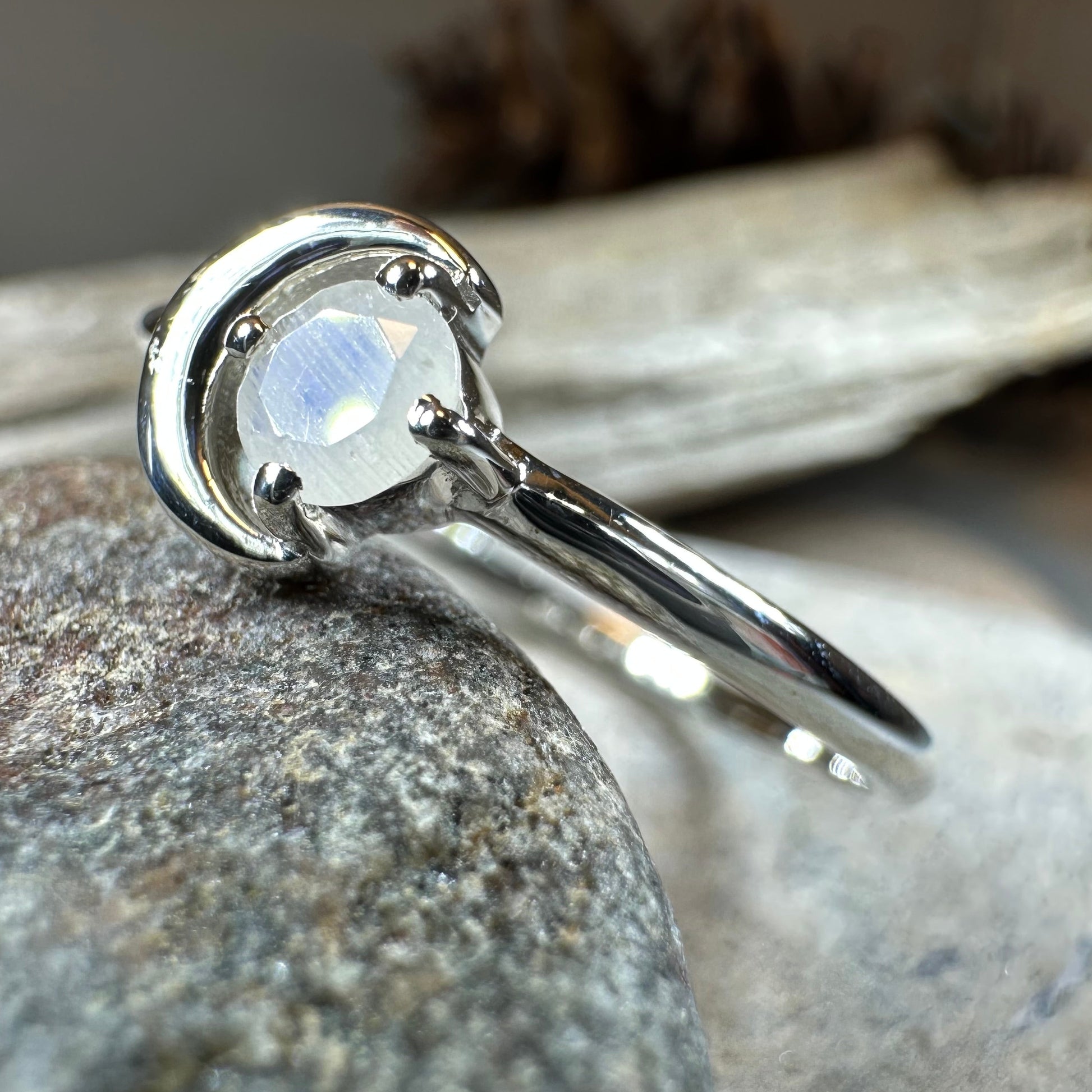 Ophelia Crescent Moon Ring — view 8