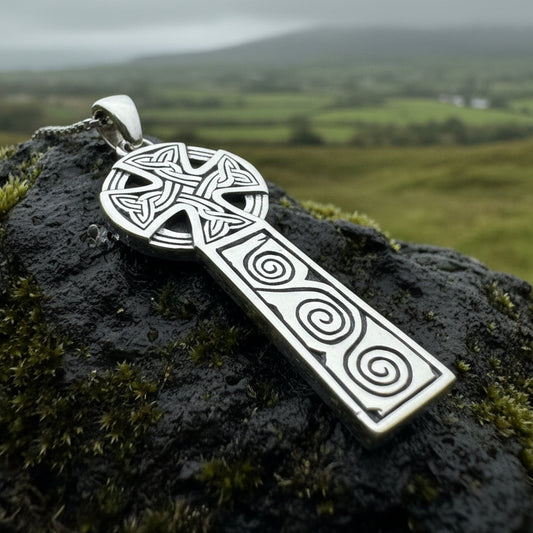Alasdair Celtic Cross Necklace in Sterling Silver