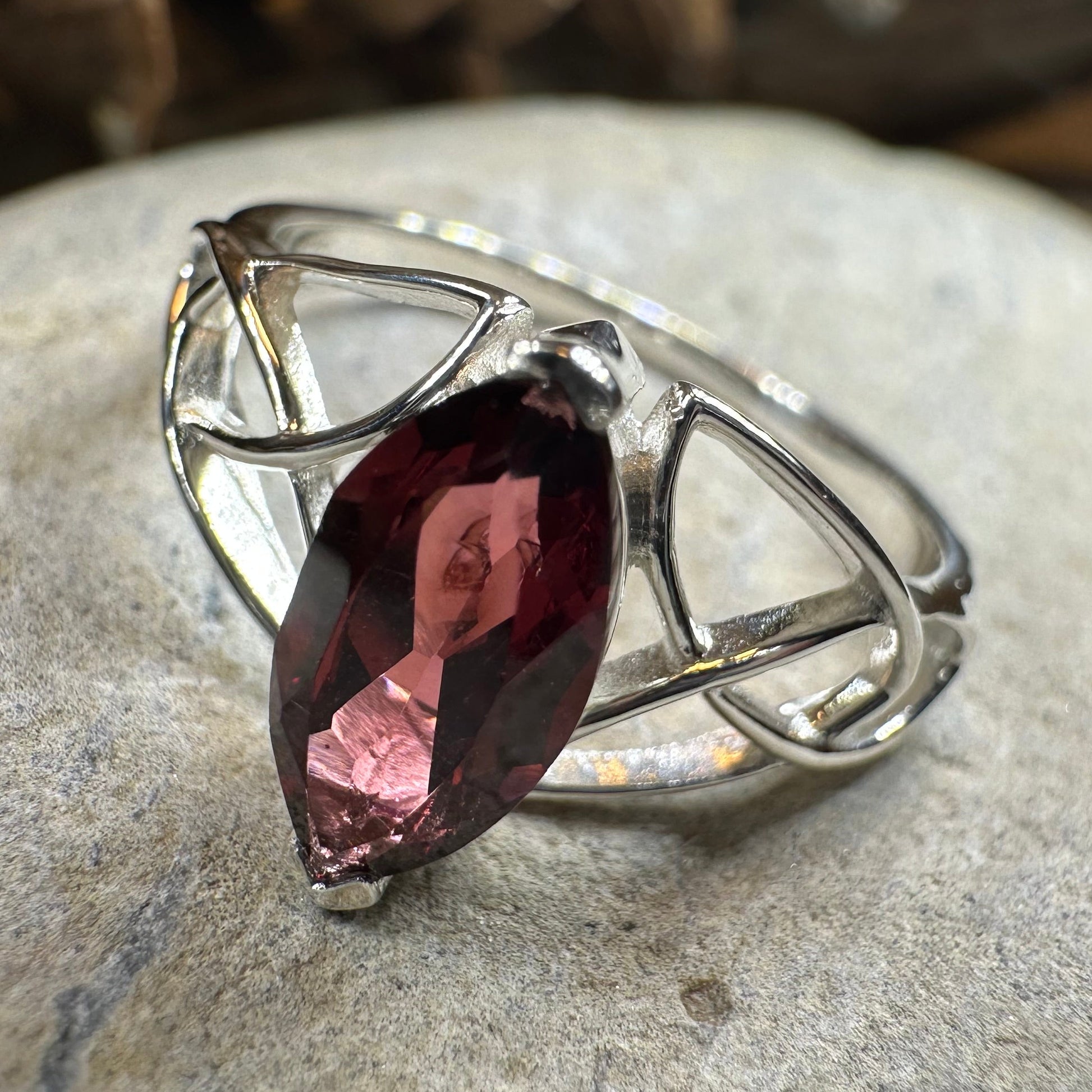 Millicent Celtic Trinity Knot Ring in sterling silver