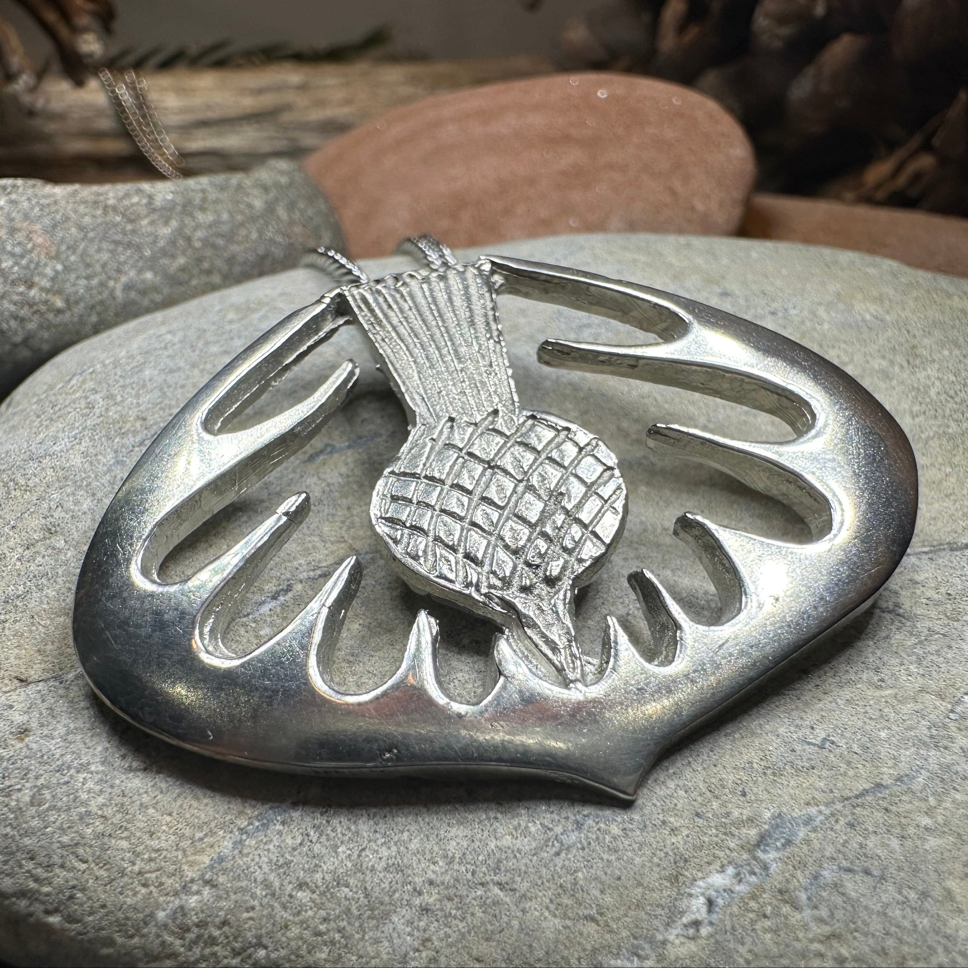 Mackenzie Scottish Thistle Necklace - Handmade in Scotland — view 4