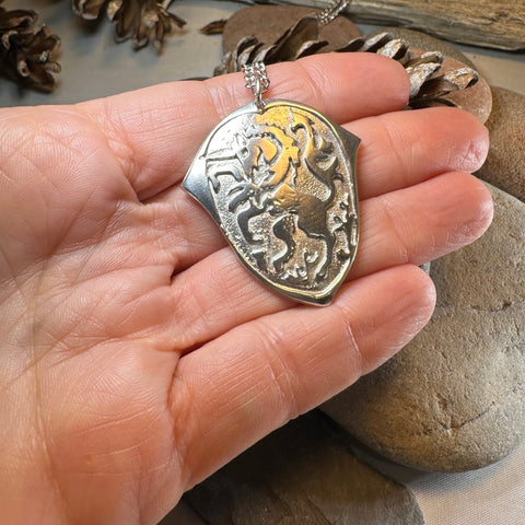 Load image into Gallery viewer, Unicorn of Scotland Medallion Necklace - Handmade in Scotland
