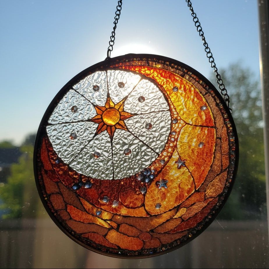 Crescent Moon & Sun Suncatcher — view 4
