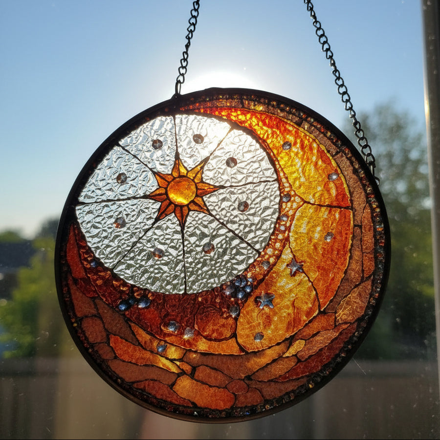 Crescent Moon & Sun Suncatcher
