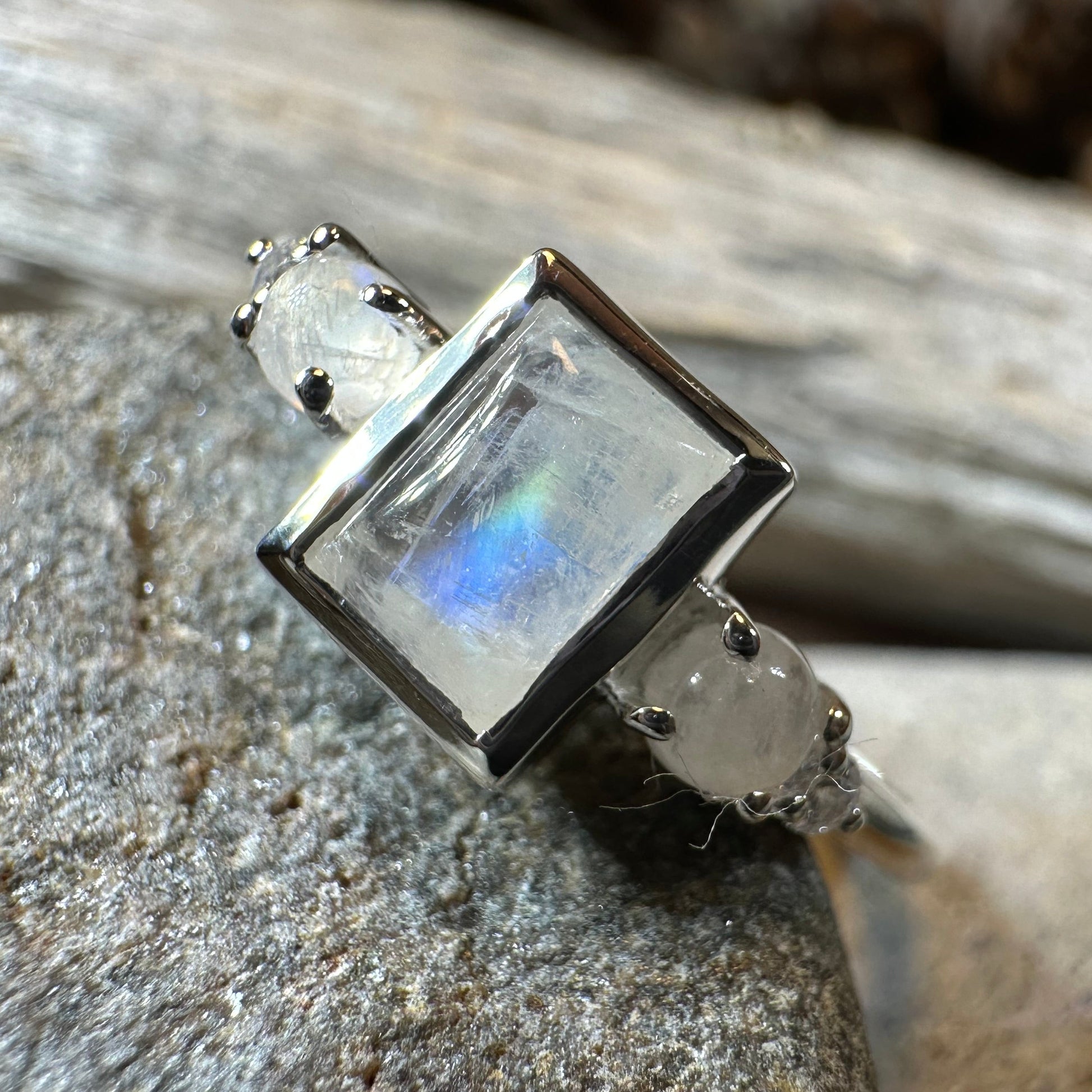Anja Moonstone Ring in Sterling Silver — view 12