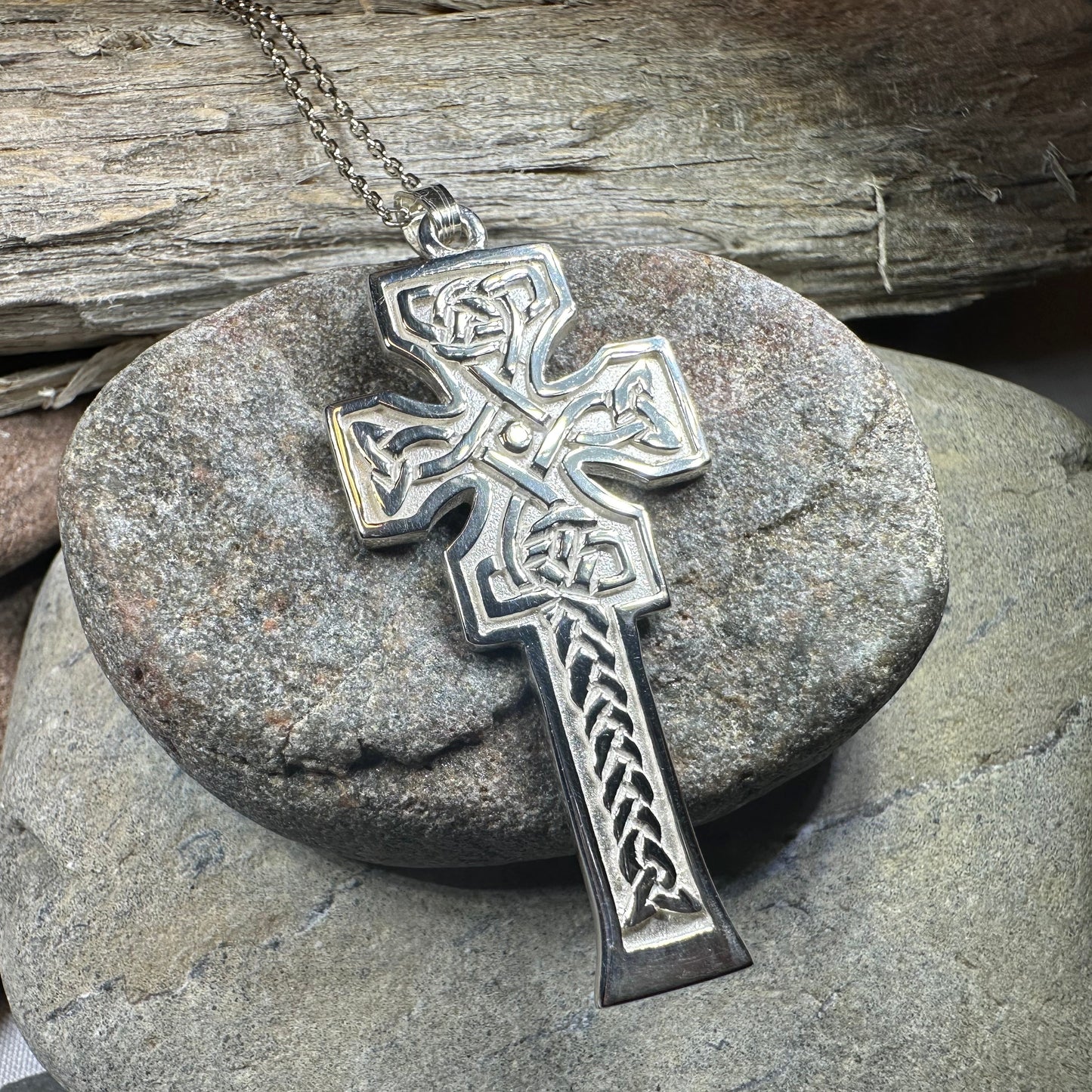 Mura Scottish Celtic Cross Necklace - Handmade in Scotland — view 14