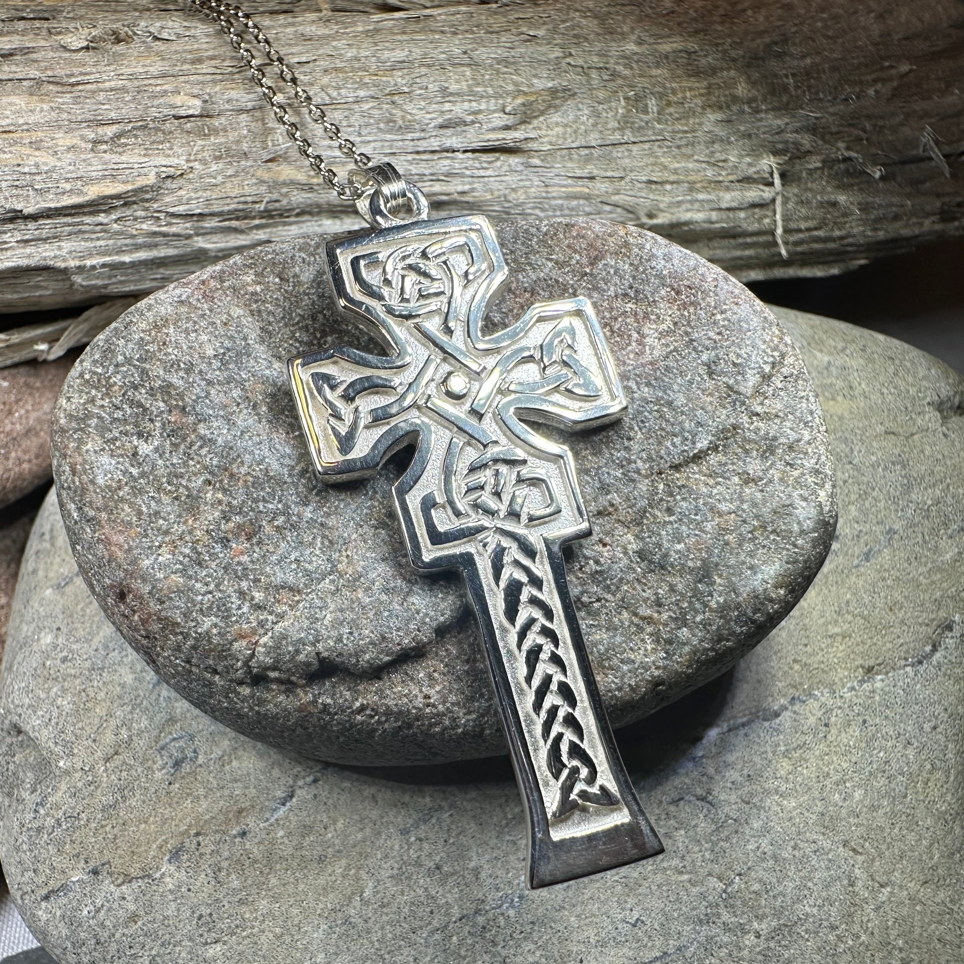 Mura Scottish Celtic Cross Necklace - Handmade in Scotland — view 14