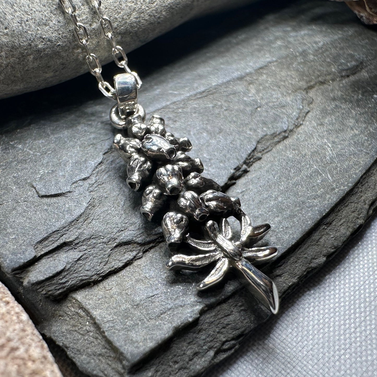 Highland Scottish Heather Necklace in Sterling Silver — view 6