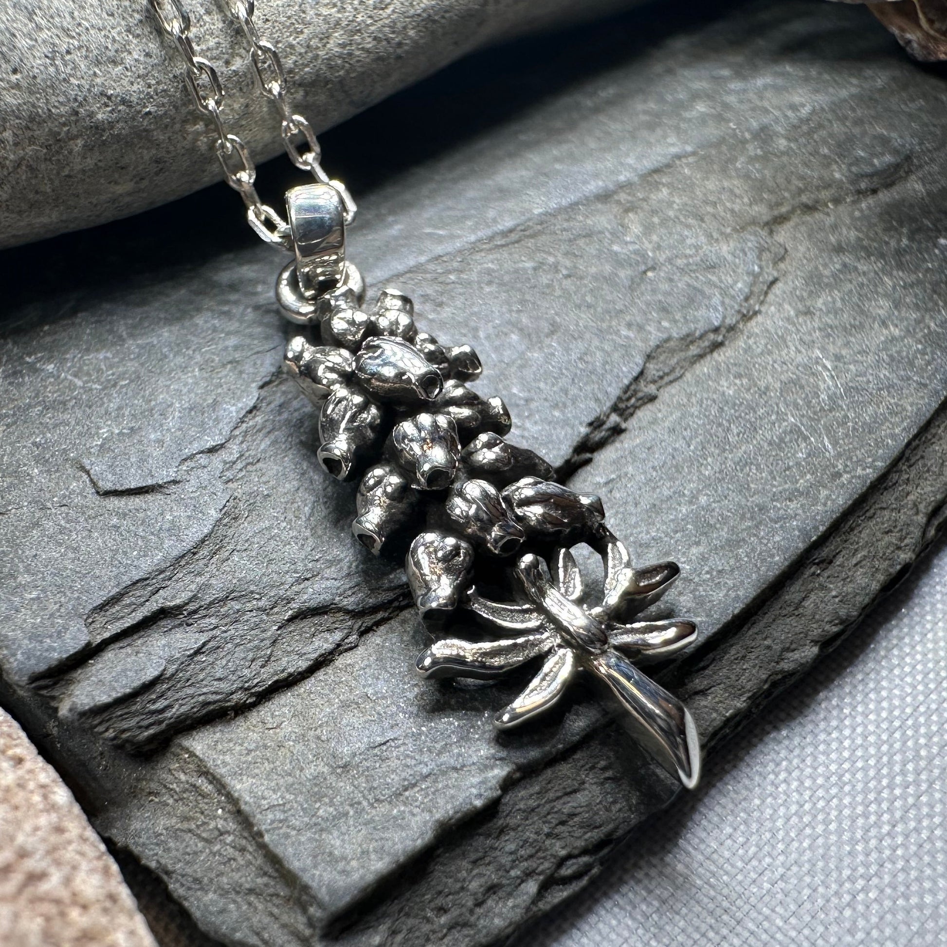 Highland Scottish Heather Necklace in Sterling Silver — view 6