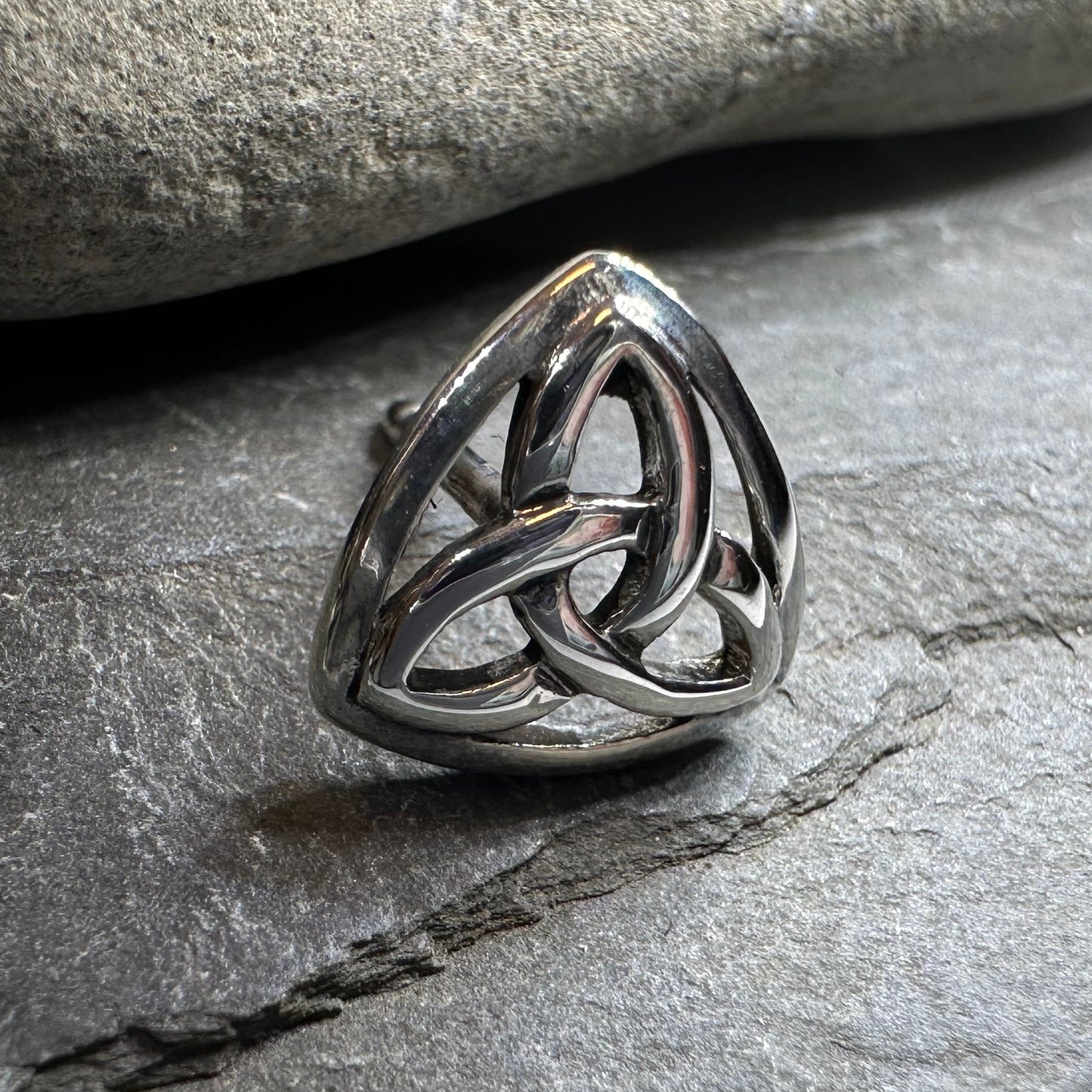 Celtic Trinity Knot Lapel Pin in Sterling Silver — view 15