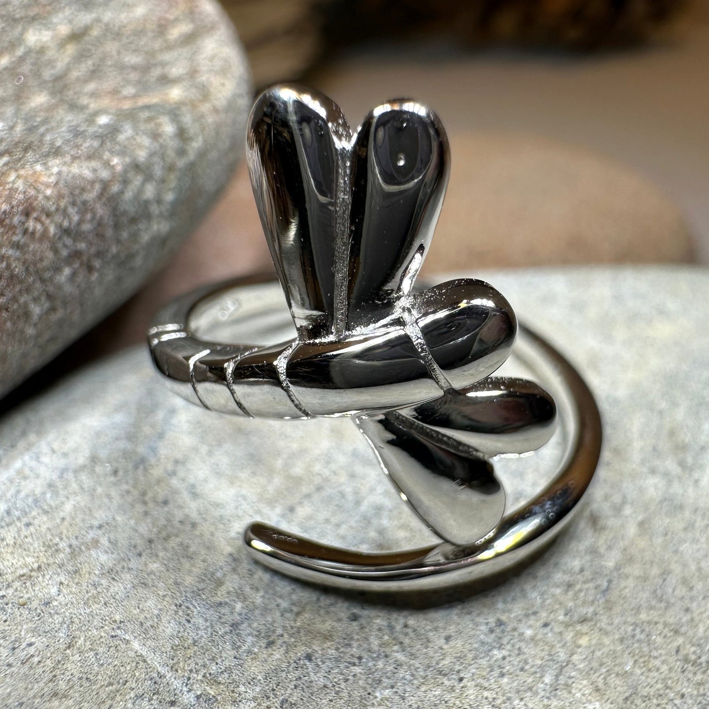 Dragonfly Wrap Ring in Sterling Silver — view 9