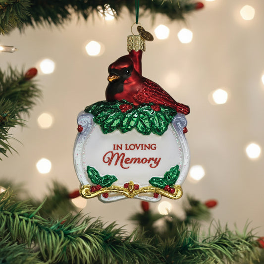 Memorial Cardinal Ornament