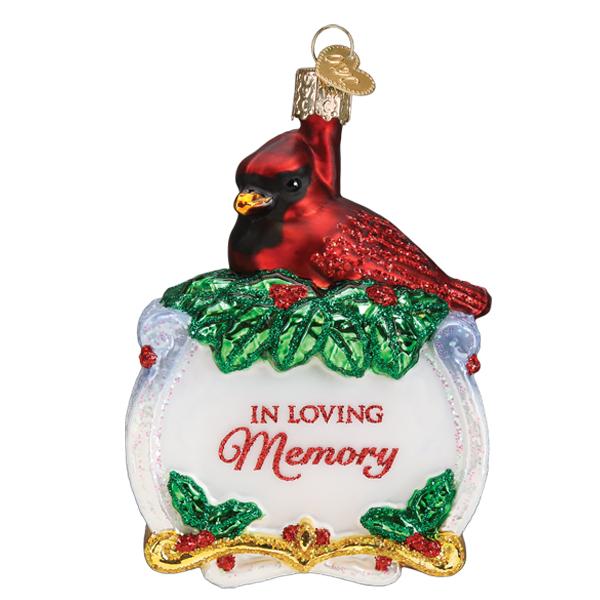 Memorial Cardinal Ornament — view 3
