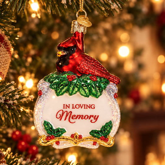 Memorial Cardinal Ornament — view 3