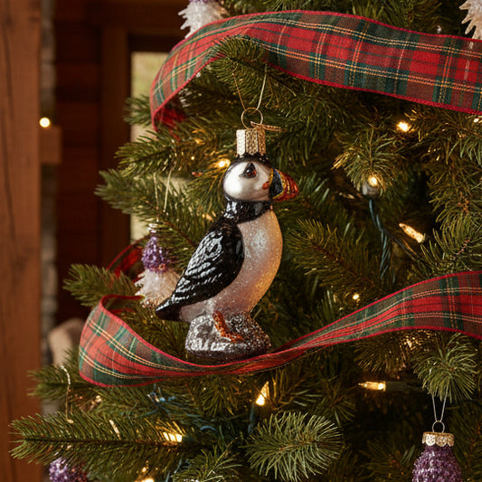 Old World Style Puffin Ornament — view 3