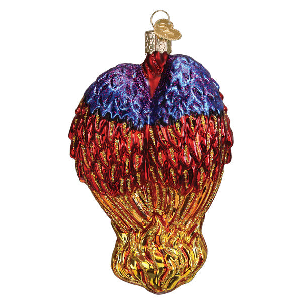 Fiery Phoenix Recovery Ornament - Handblown Glass