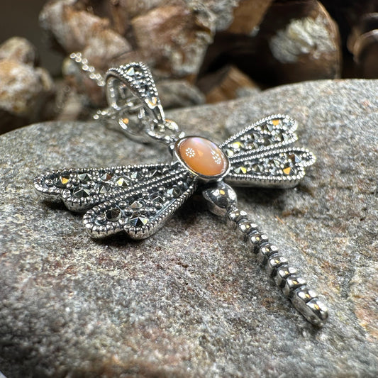 Hope Marcasite Dragonfly Necklace — view 11