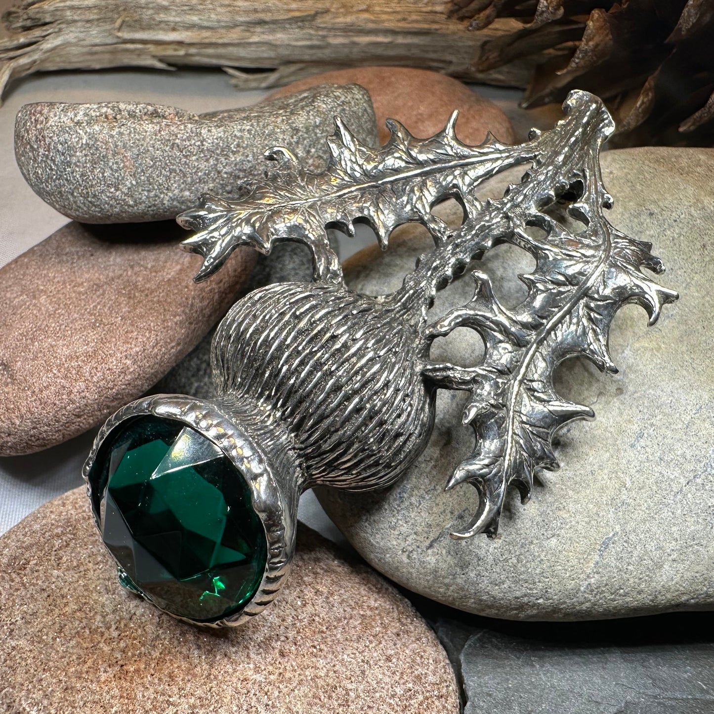 Bold Scottish Thistle Brooch — view 13