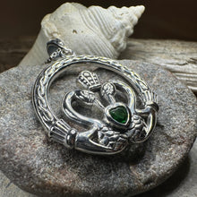 Load image into Gallery viewer, Celtic Swan Claddagh Necklace
