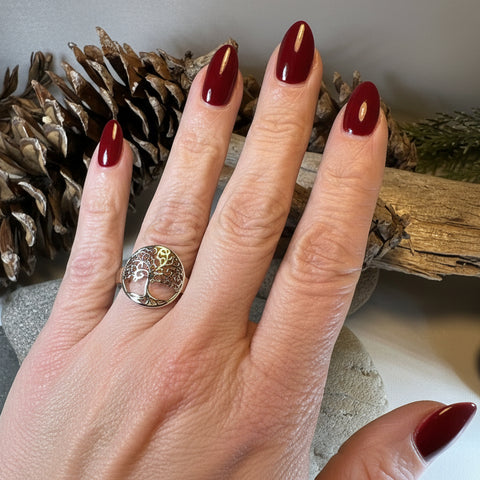 Load image into Gallery viewer, Rose Tree of Life Ring
