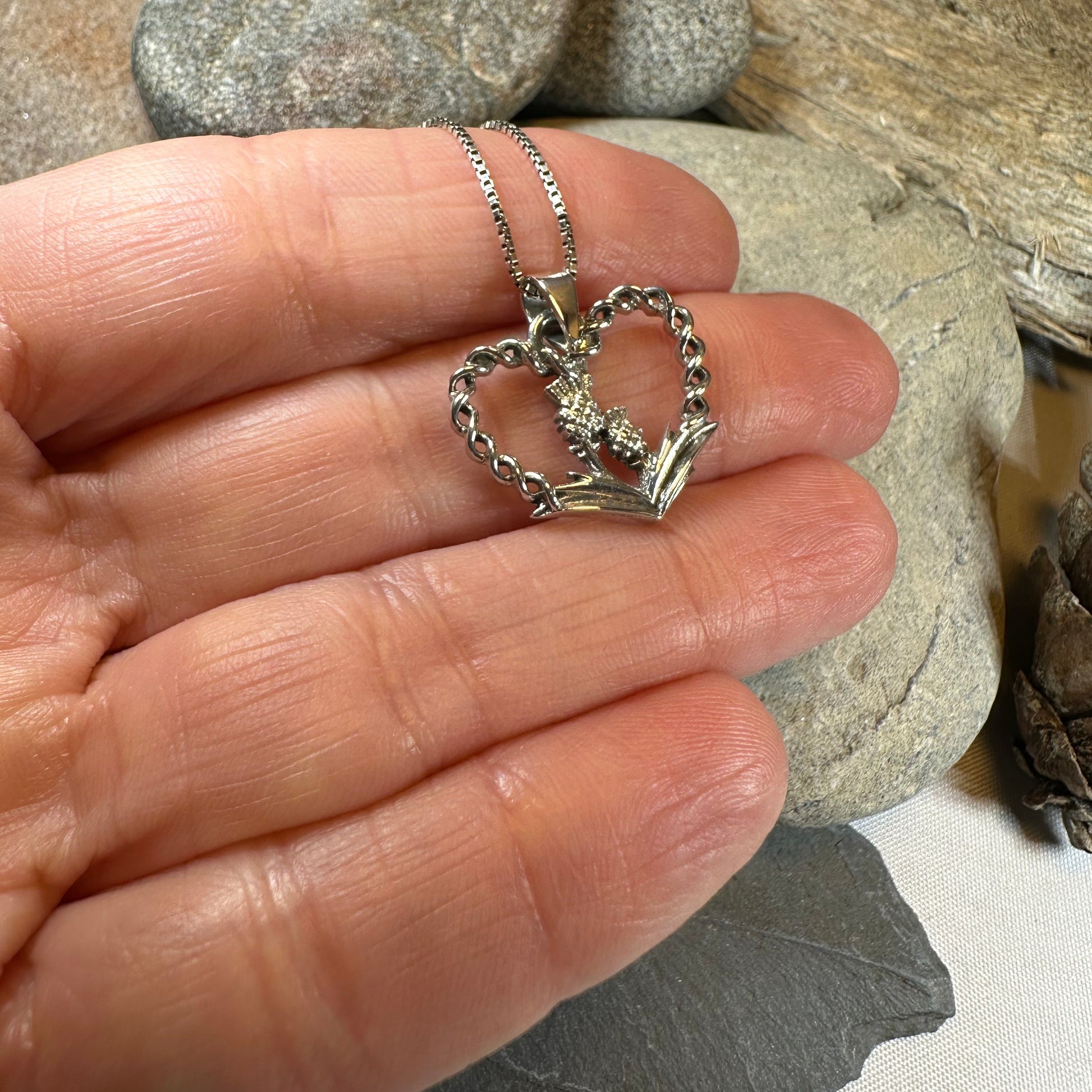 Thistle Heart Necklace — view 3