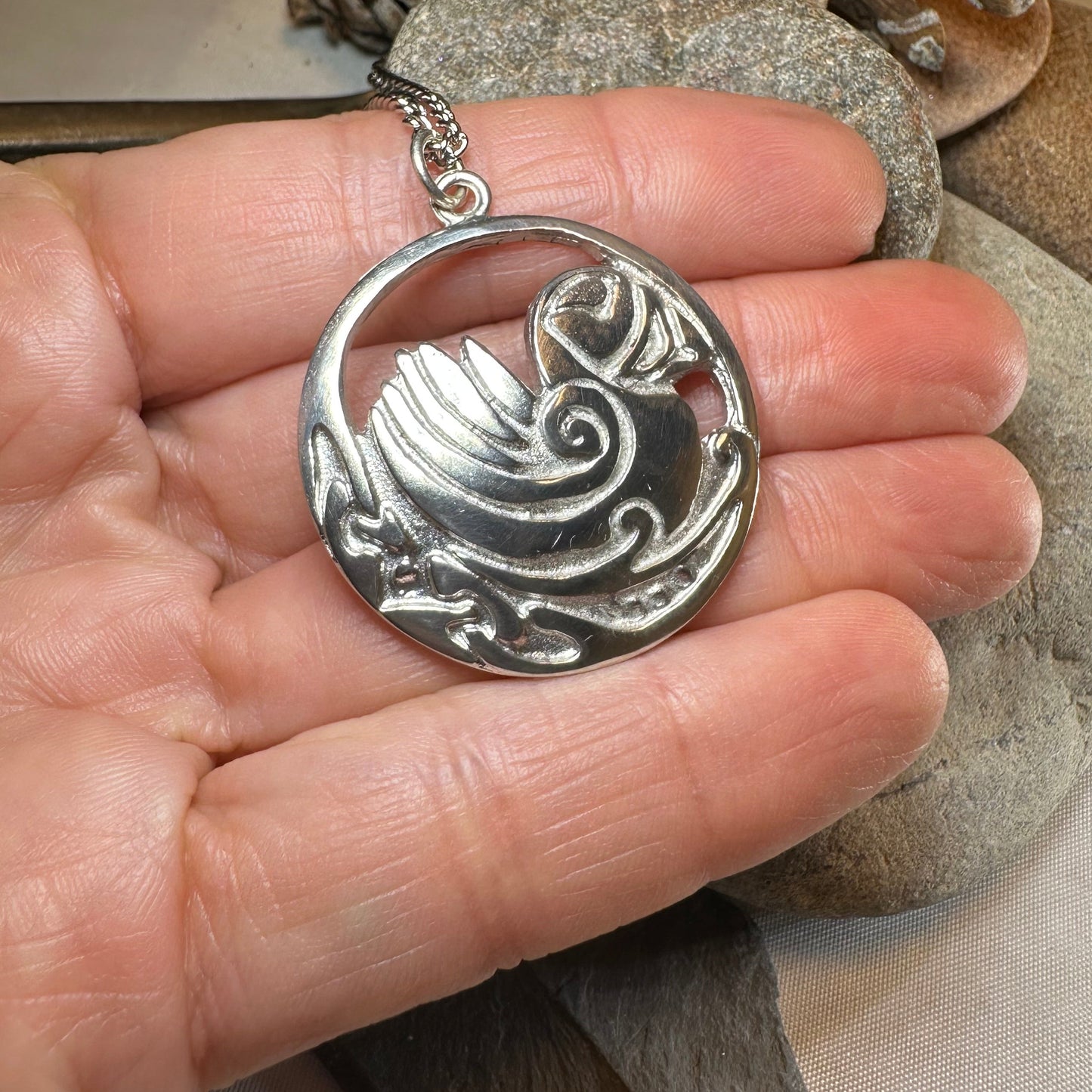 Celtic Puffin Necklace - Handmade in Scotland — view 6