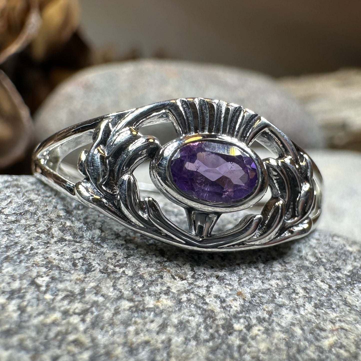 Sassenach Thistle Ring — view 12