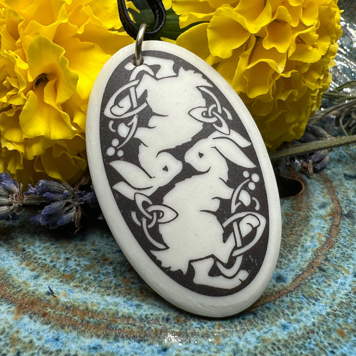Artisan Celtic Rabbit Necklace - Handmade in the U.S.A.