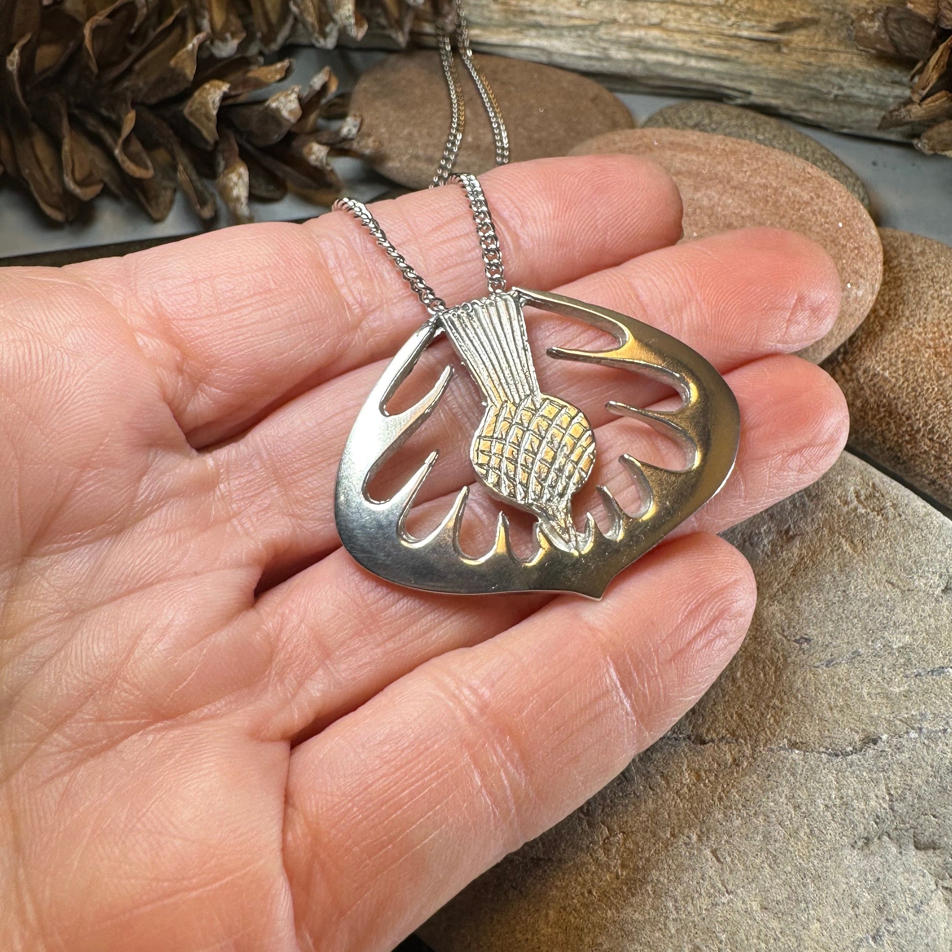 Mackenzie Scottish Thistle Necklace - Handmade in Scotland — view 5