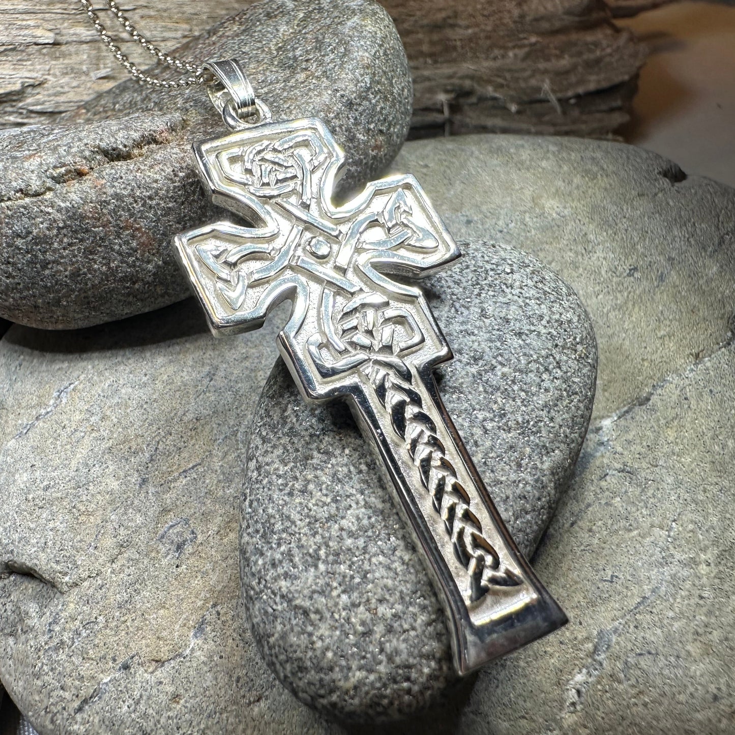 Mura Scottish Celtic Cross Necklace - Handmade in Scotland — view 12