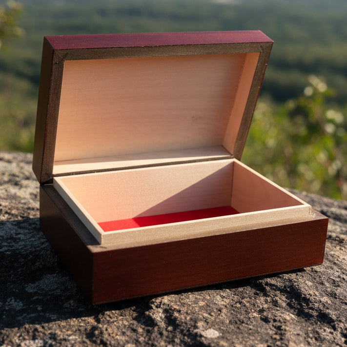 Serenity Prayer Sunrise Keepsake Box - Handmade Wooden Box