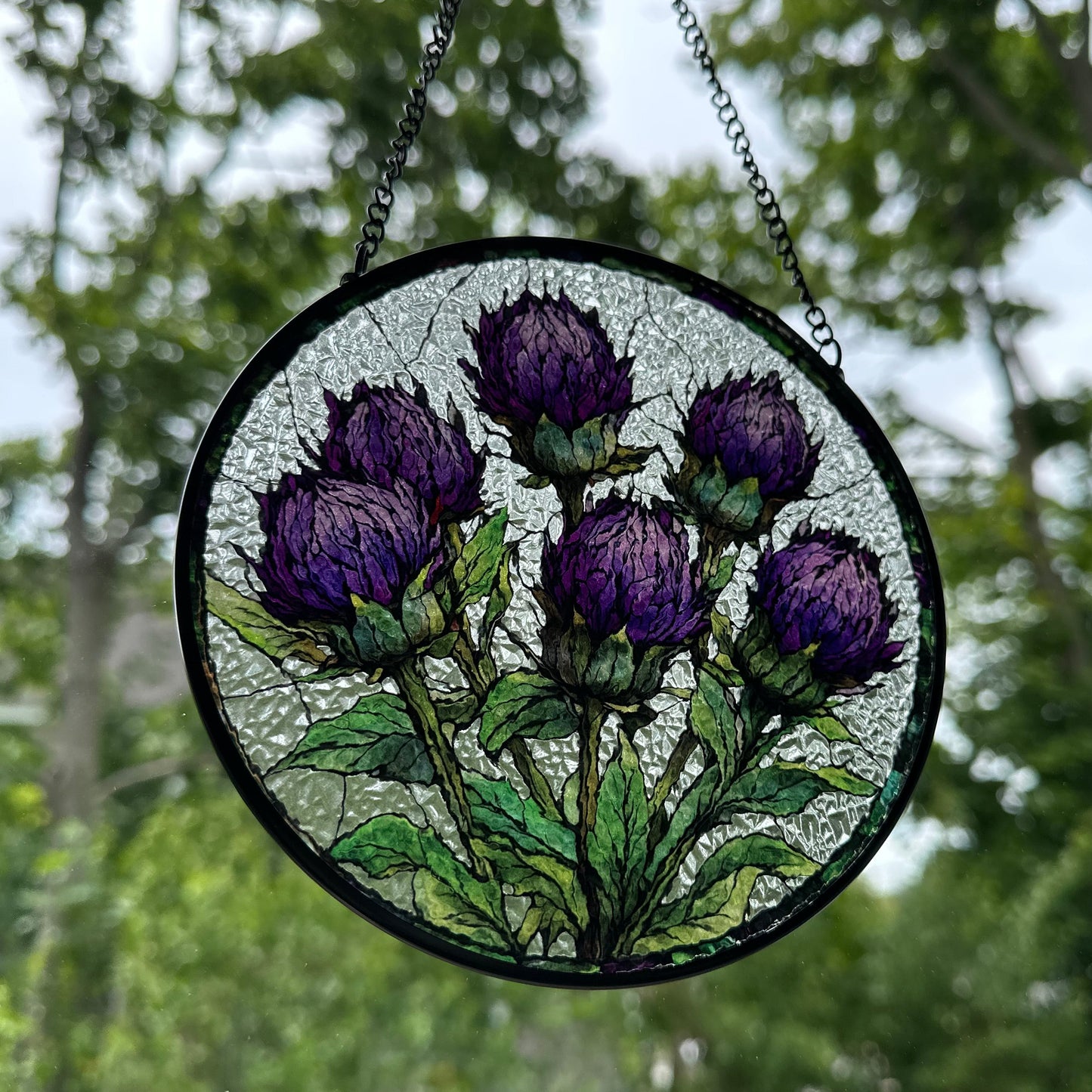 Scottish Highland Thistles Suncatcher