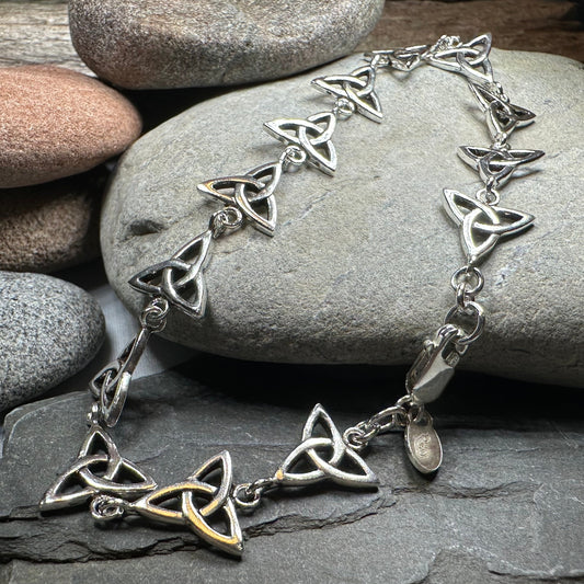 Irena Celtic Trinity Knot Bracelet in Sterling Silver