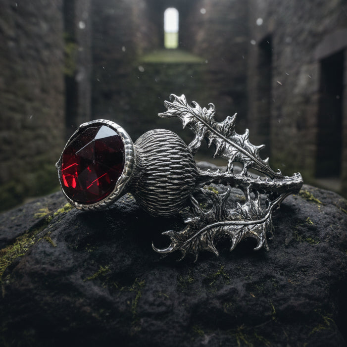 Bold Scottish Thistle Brooch