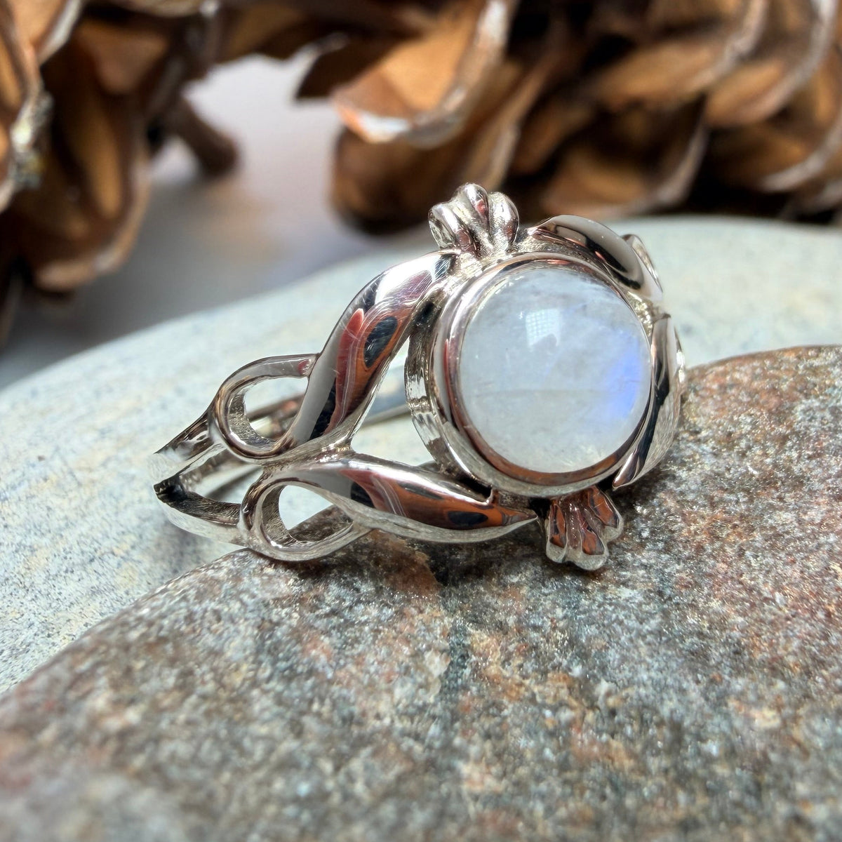 Morgan Moonstone Ring in Sterling Silver