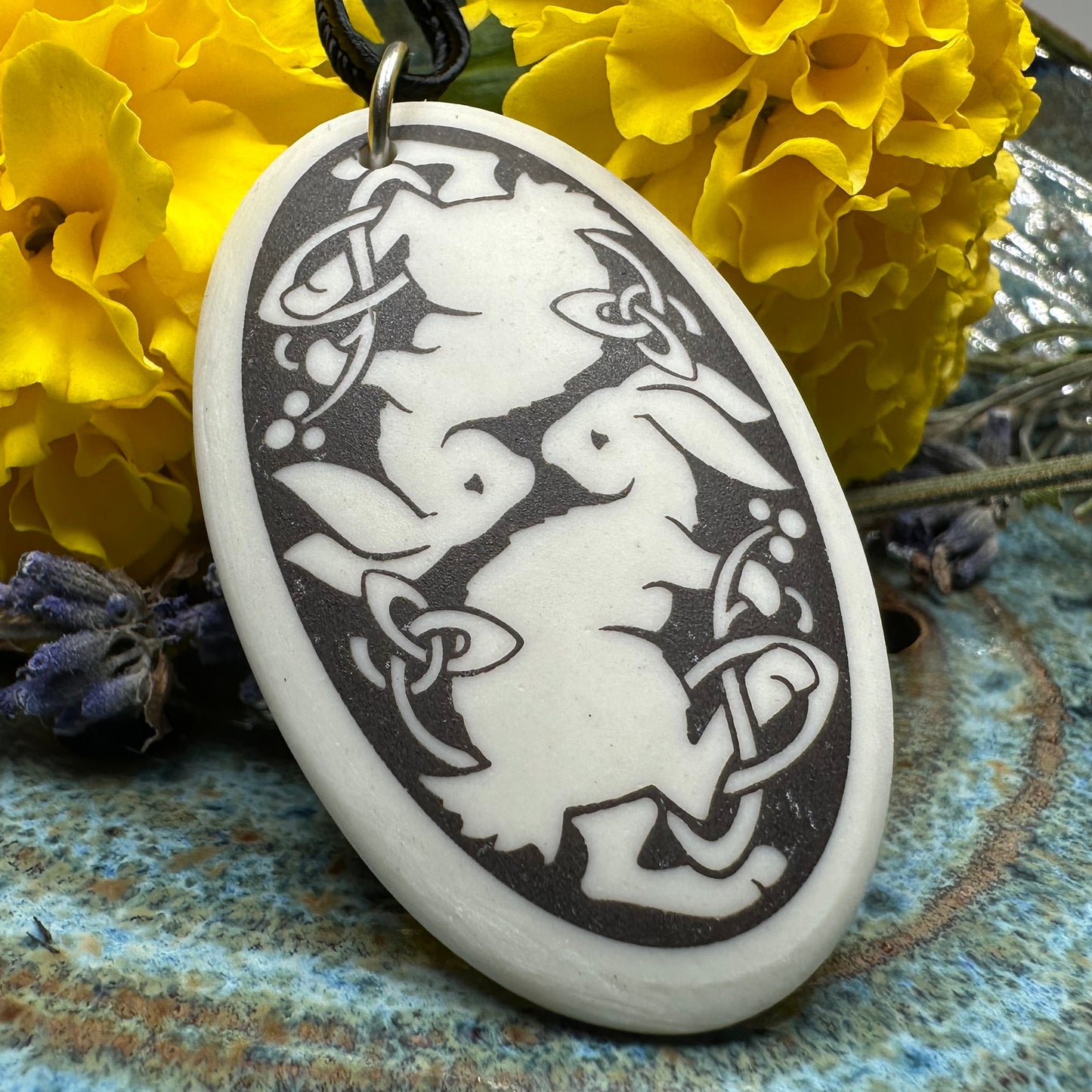 Artisan Celtic Rabbit Necklace - Handmade in the U.S.A.