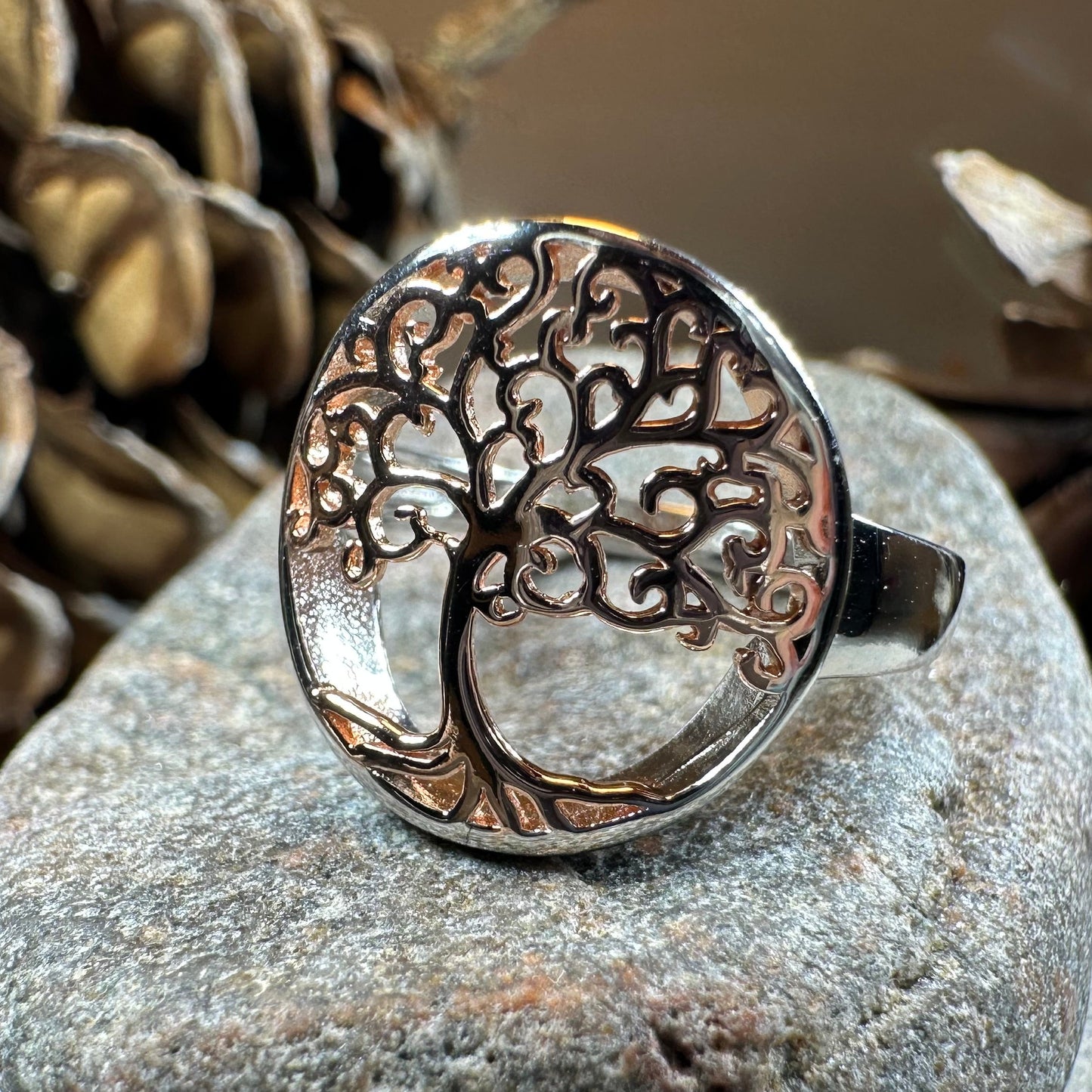 Rose Tree of Life Ring — view 11
