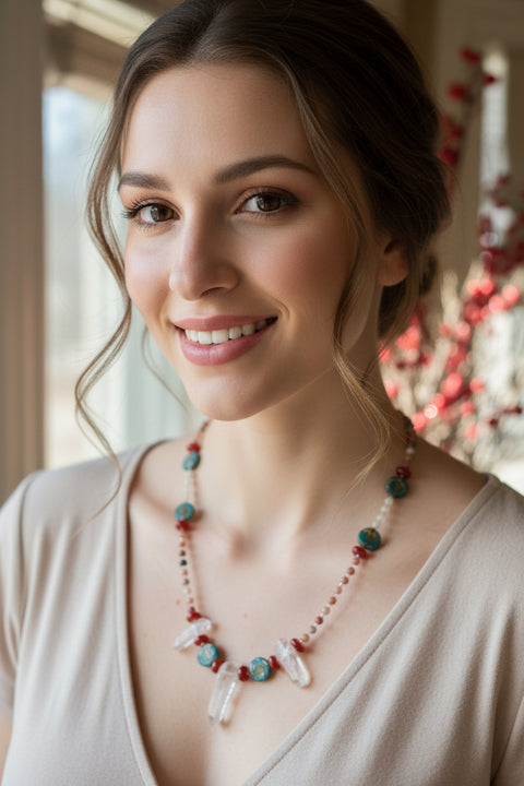 Load image into Gallery viewer, Wild Atlantic Way Quartz Crystal Necklace
