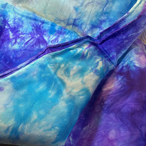 Load image into Gallery viewer, Hand Painted Salt Water Silk Scarf
