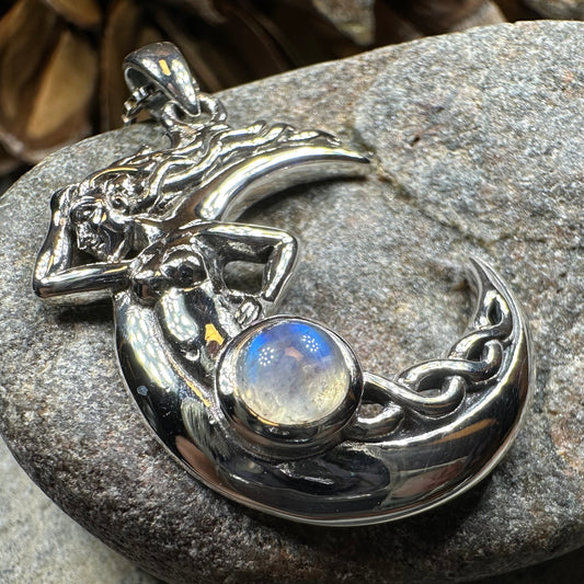 Gealach Moon Goddess Necklace with Moonstone