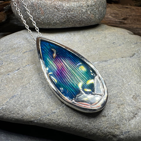 Load image into Gallery viewer, Northern Lights Sky Necklace - Handmade in Scotland
