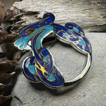 Load image into Gallery viewer, Enamel Celtic Dragon Brooch
