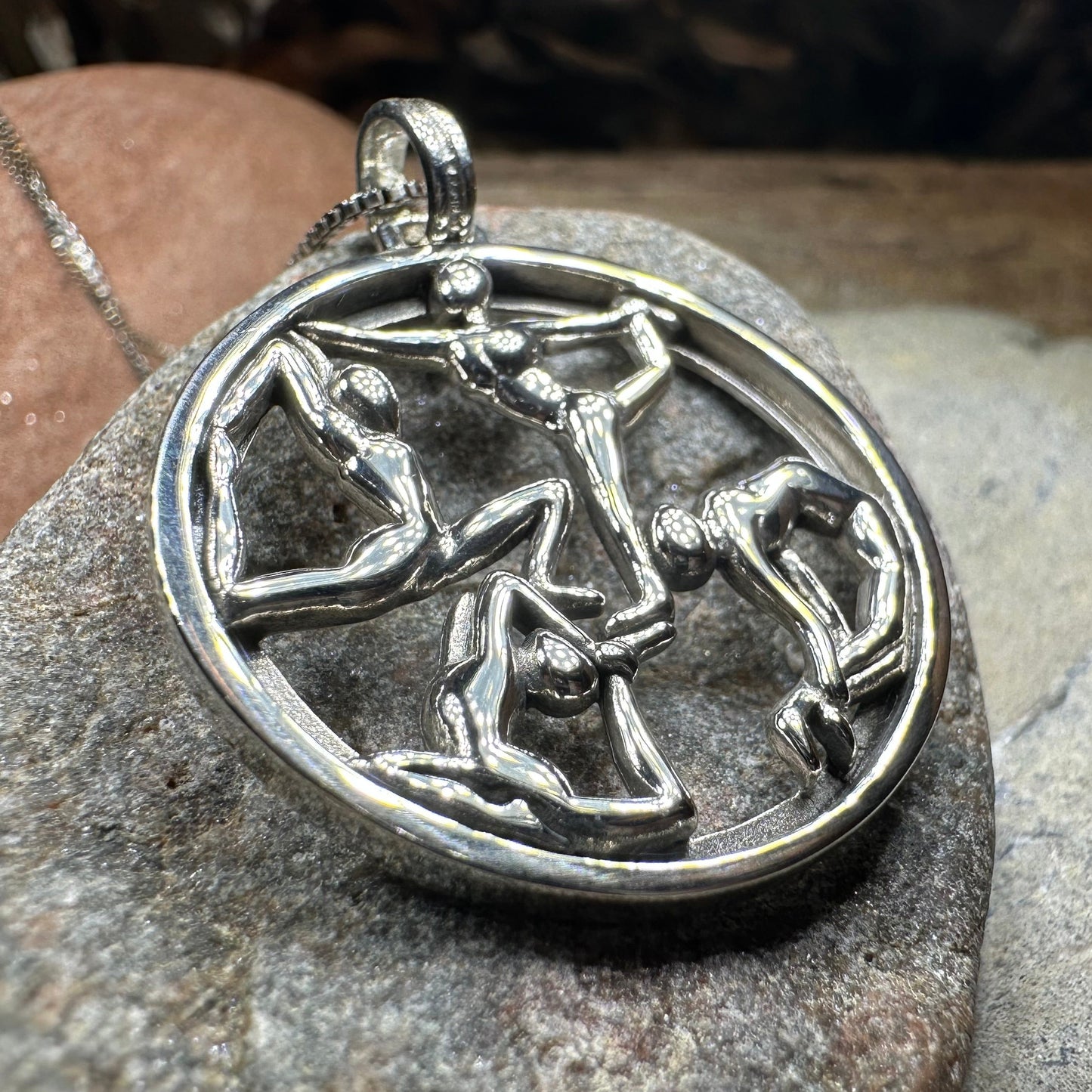 Round Yoga Pose Necklace — view 6