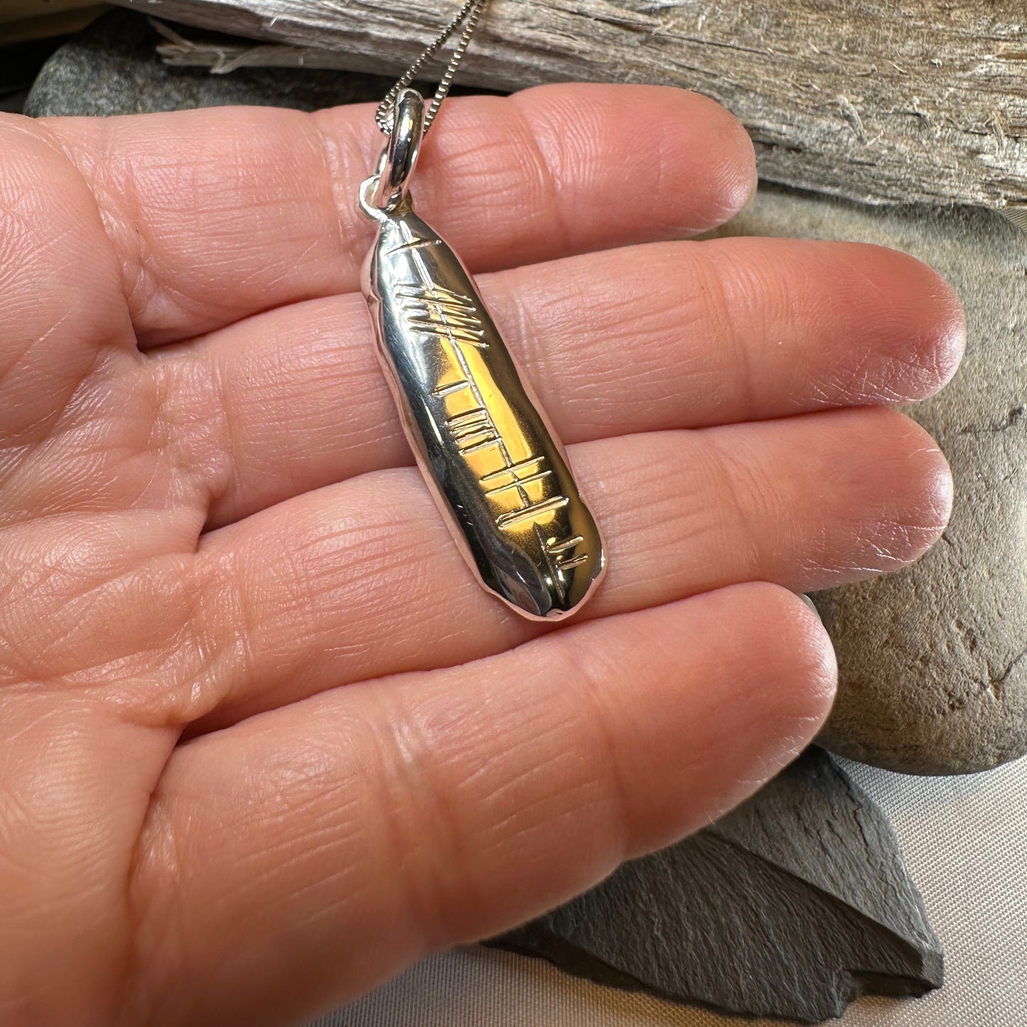 Gaelic Warrior Ogham Necklace - Made in Ireland