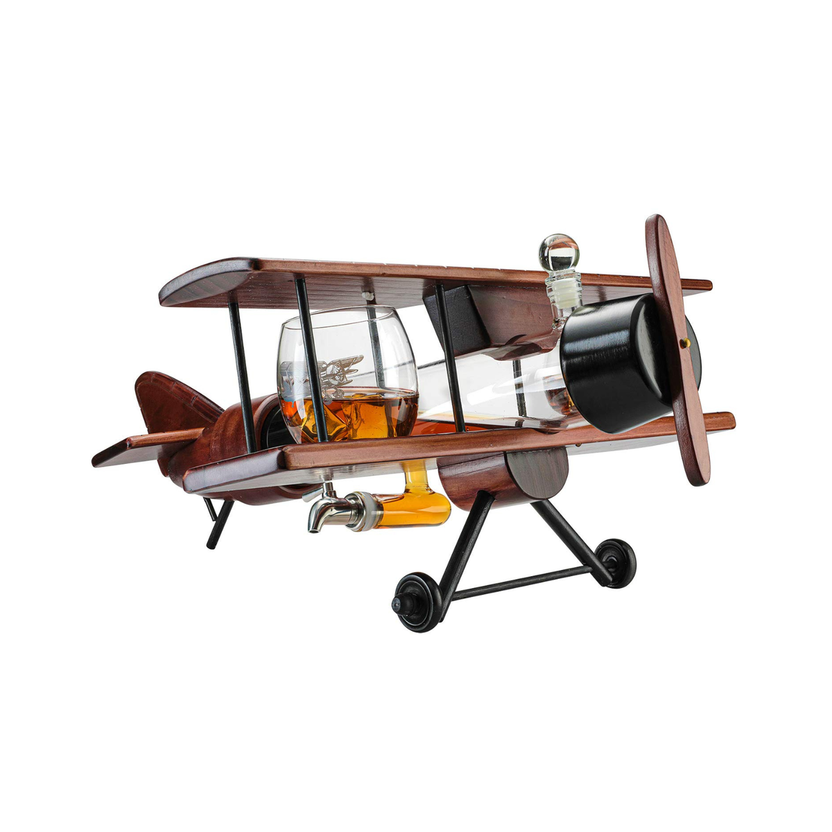 Whiskey Decanter Airplane Set Premium Barware
