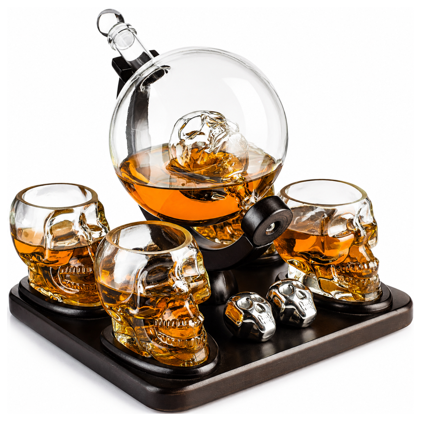 Large Skull Face Decanter Premium Barware Gift