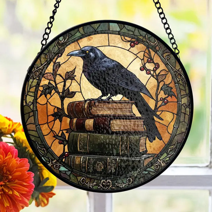 Autumn Raven Suncatcher