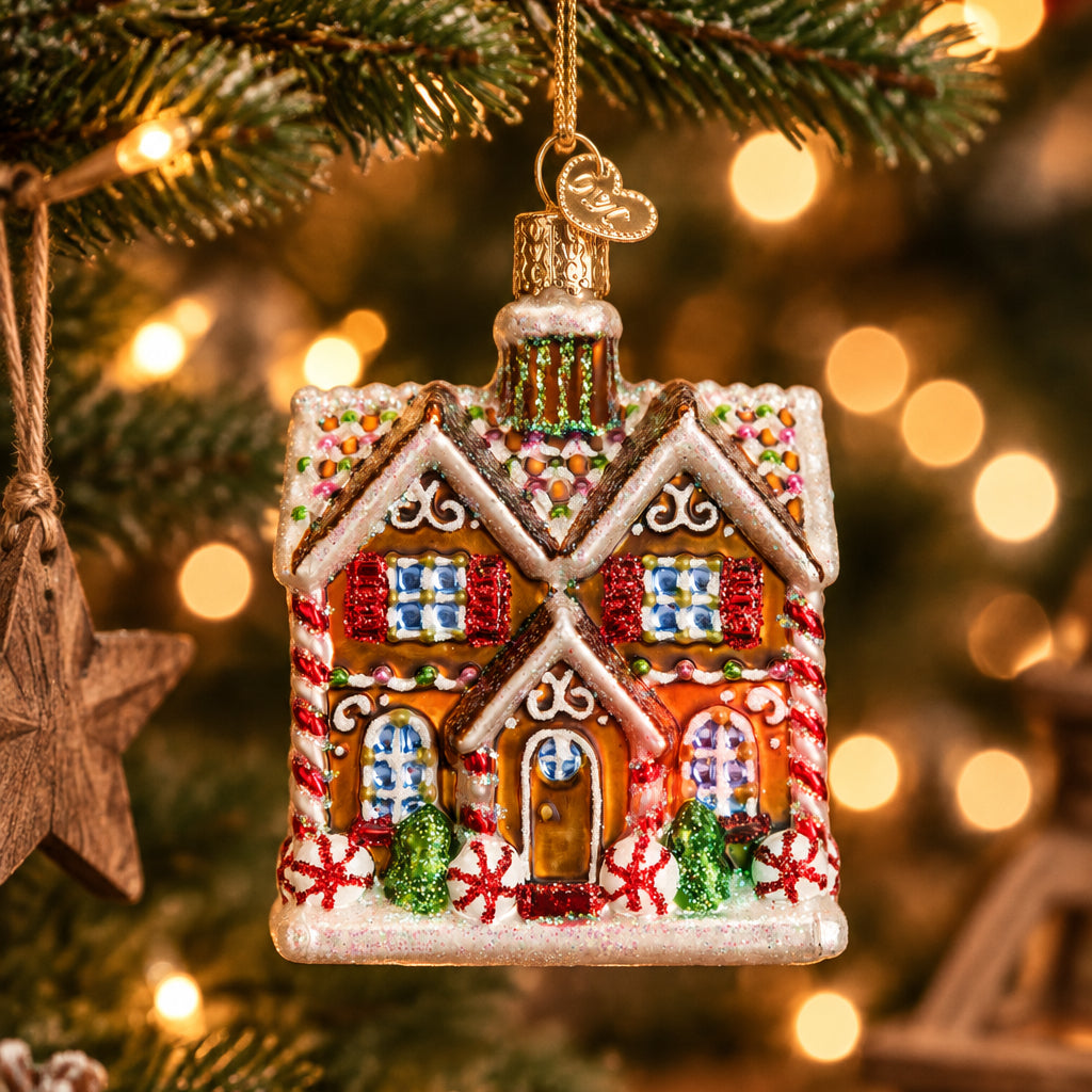 Christmastime Cottage - Handblown Glass