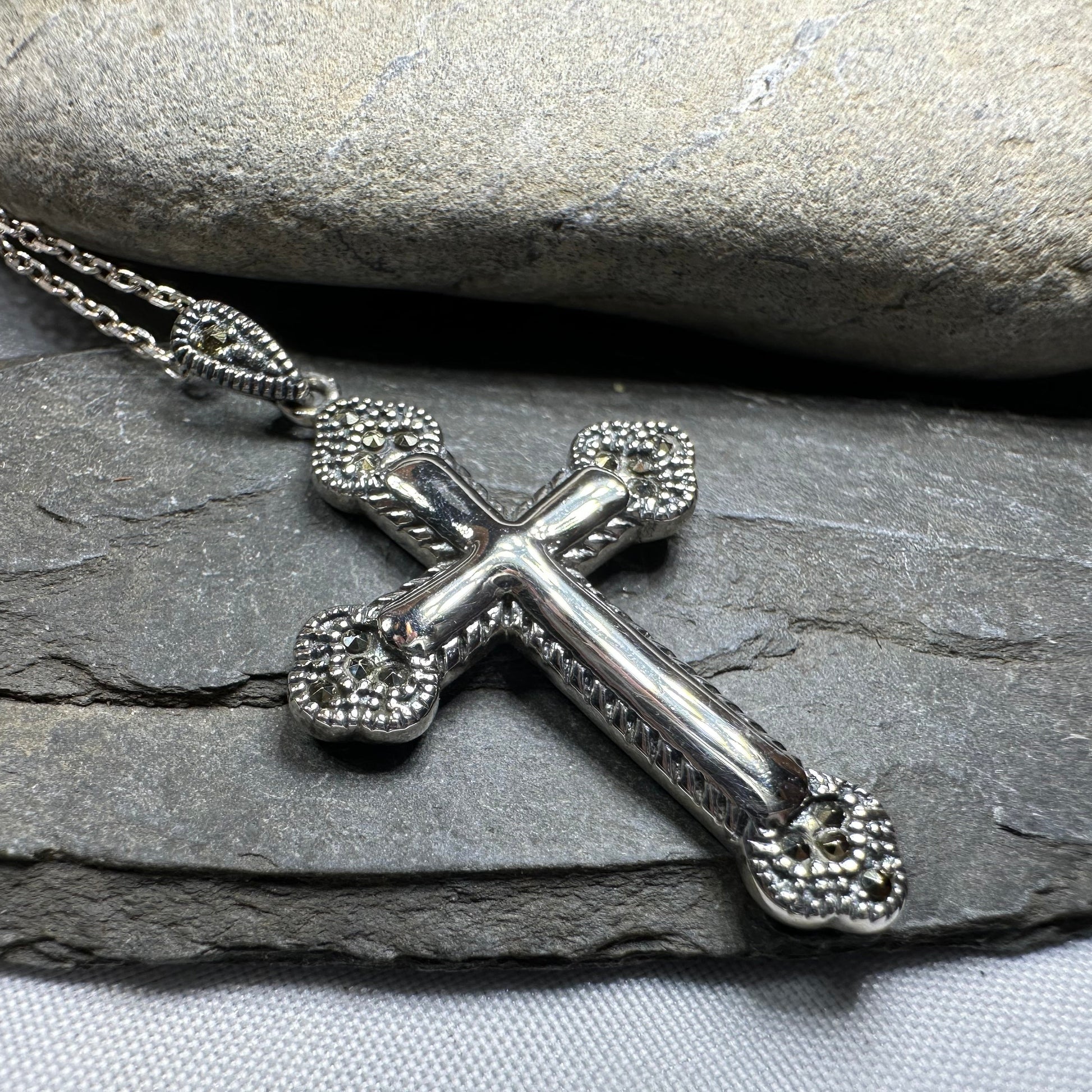 Serenity Celtic Cross Necklace — view 7