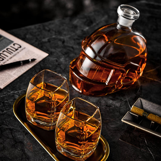 Football Whiskey Decanter & Glasses Gift Set