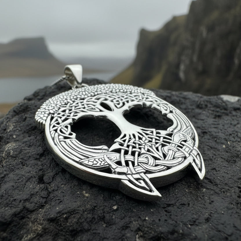 Celtic Soul Tree of Life Necklace in sterling silver